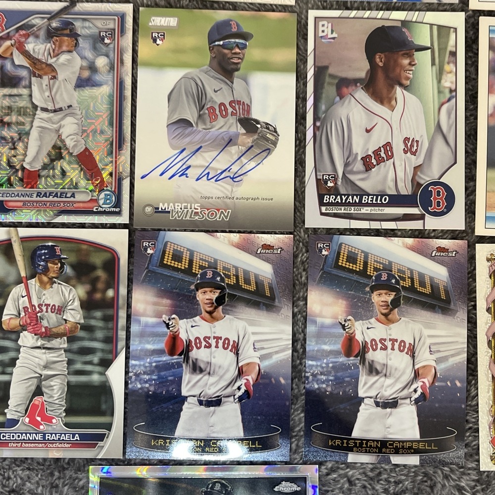 Boston Red Sox Baseball 21 Card Lot - Auto, Rookies,‎ Base, Insert, Parallel - Picture 7 of 9